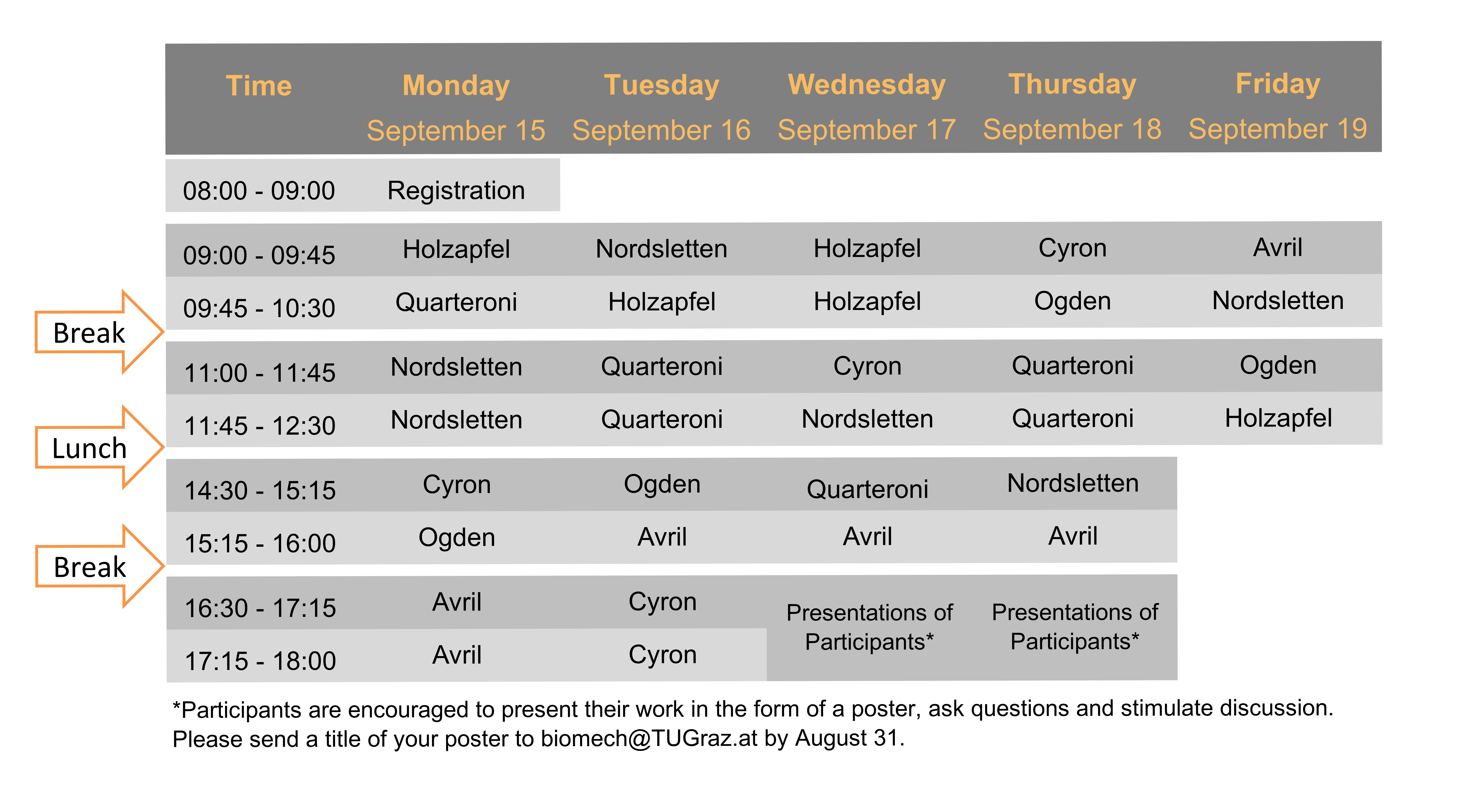 timetable