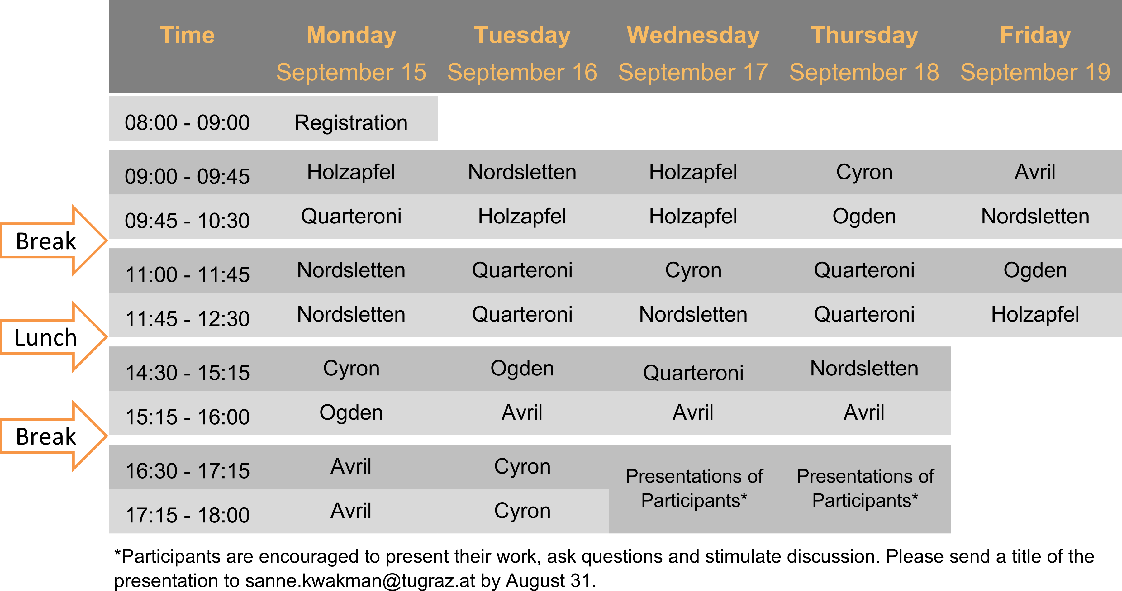 timetable